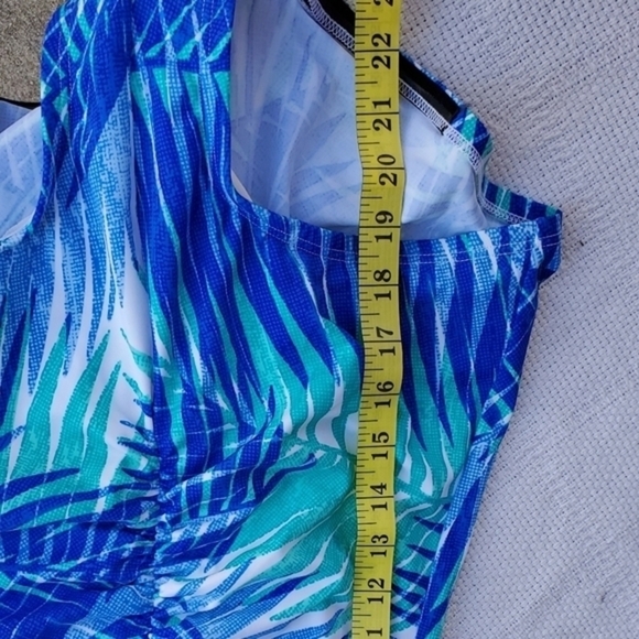 Gabar blue‎ palm One piece swimsuit 10 - Picture 6 of 10